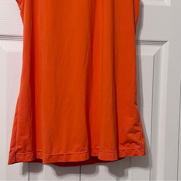 Merrell Open Back Ruched Orange Tank Top Size Medium - Picture 4 of 11